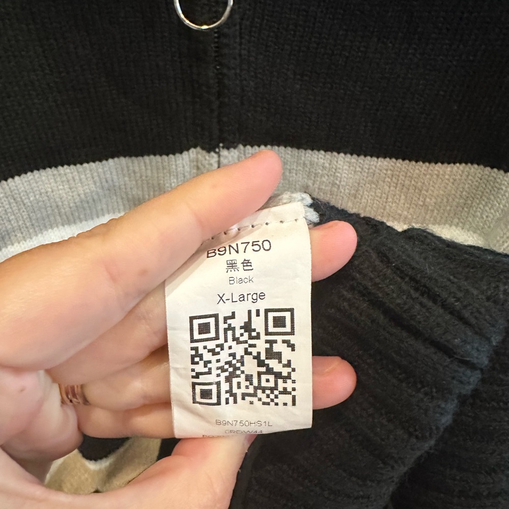 SKI Women's Henley Sweater | Black and Cream | Trending‎ Ski Logo | XL - Picture 5 of 6